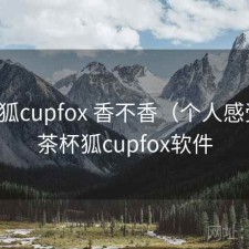 茶杯狐cupfox 香不香（个人感受），茶杯狐cupfox软件