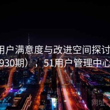 51网用户满意度与改进空间探讨（第2930期），51用户管理中心