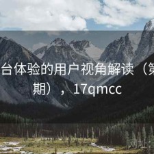 17c平台体验的用户视角解读（第3220期），17qmcc