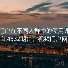 视频门户在不同人群中的使用评价（第4532期），视频门户网
