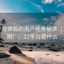 17c平台体验的用户视角解读（第460期），17平台是什么