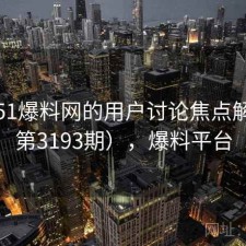 关于51爆料网的用户讨论焦点解析（第3193期），爆料平台