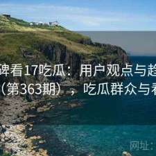 从口碑看17吃瓜：用户观点与趋势解读（第363期），吃瓜群众与看客