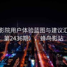 蜂鸟影院用户体验蓝图与建议汇总（第2436期），蜂鸟影站