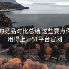 51网的竞品对比总结 这些要点你可能用得上，51平台官网