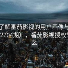 深入了解番茄影视的用户画像与偏好（第2704期），番茄影视授权号是什么