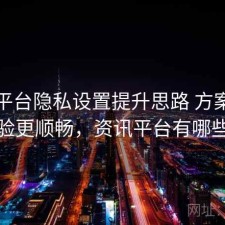 资讯平台隐私设置提升思路 方案让体验更顺畅，资讯平台有哪些