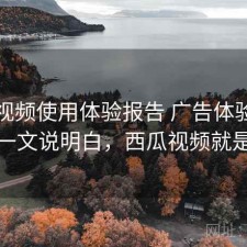 西瓜视频使用体验报告 广告体验与解析一文说明白，西瓜视频就是坑