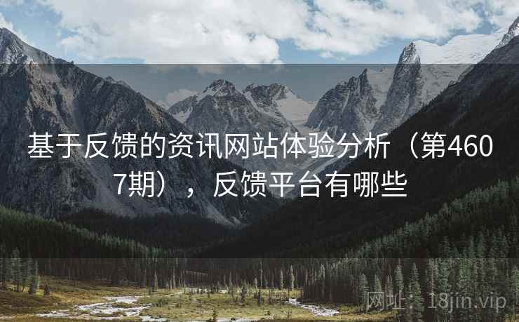 基于反馈的资讯网站体验分析（第4607期），反馈平台有哪些  第1张