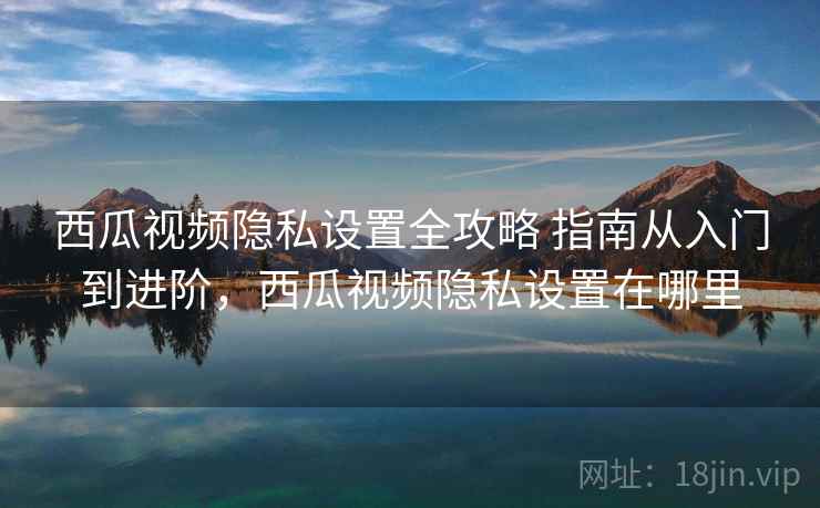 西瓜视频隐私设置全攻略 指南从入门到进阶，西瓜视频隐私设置在哪里  第2张