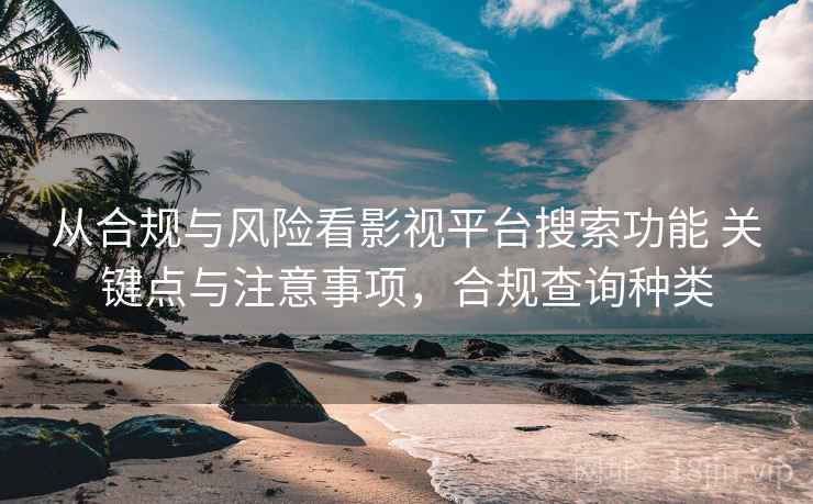 从合规与风险看影视平台搜索功能 关键点与注意事项，合规查询种类  第1张